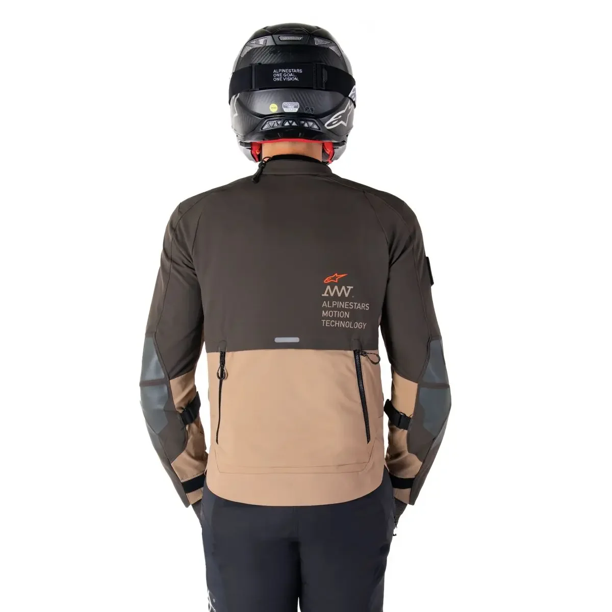 Jaqueta Alpinestars Masculina AMT 8 Drystar XF Marrom Escuro/Caqui